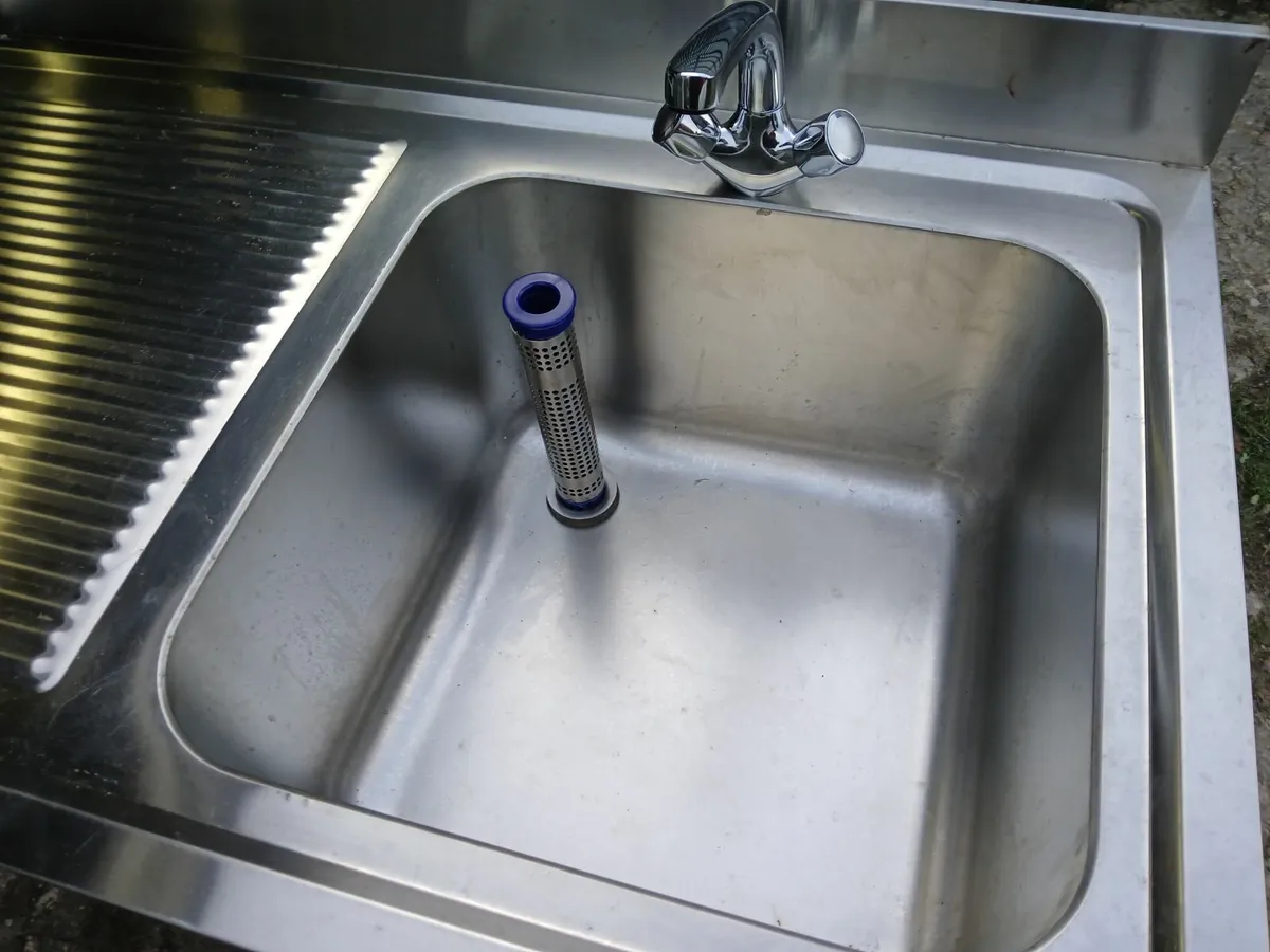 Staneless steel cabbinet double sink unit - Image 1