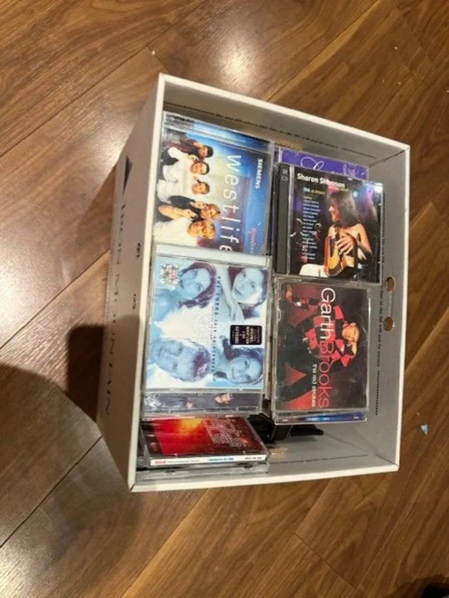 3 boxes of DVDs & CDs - Image 1