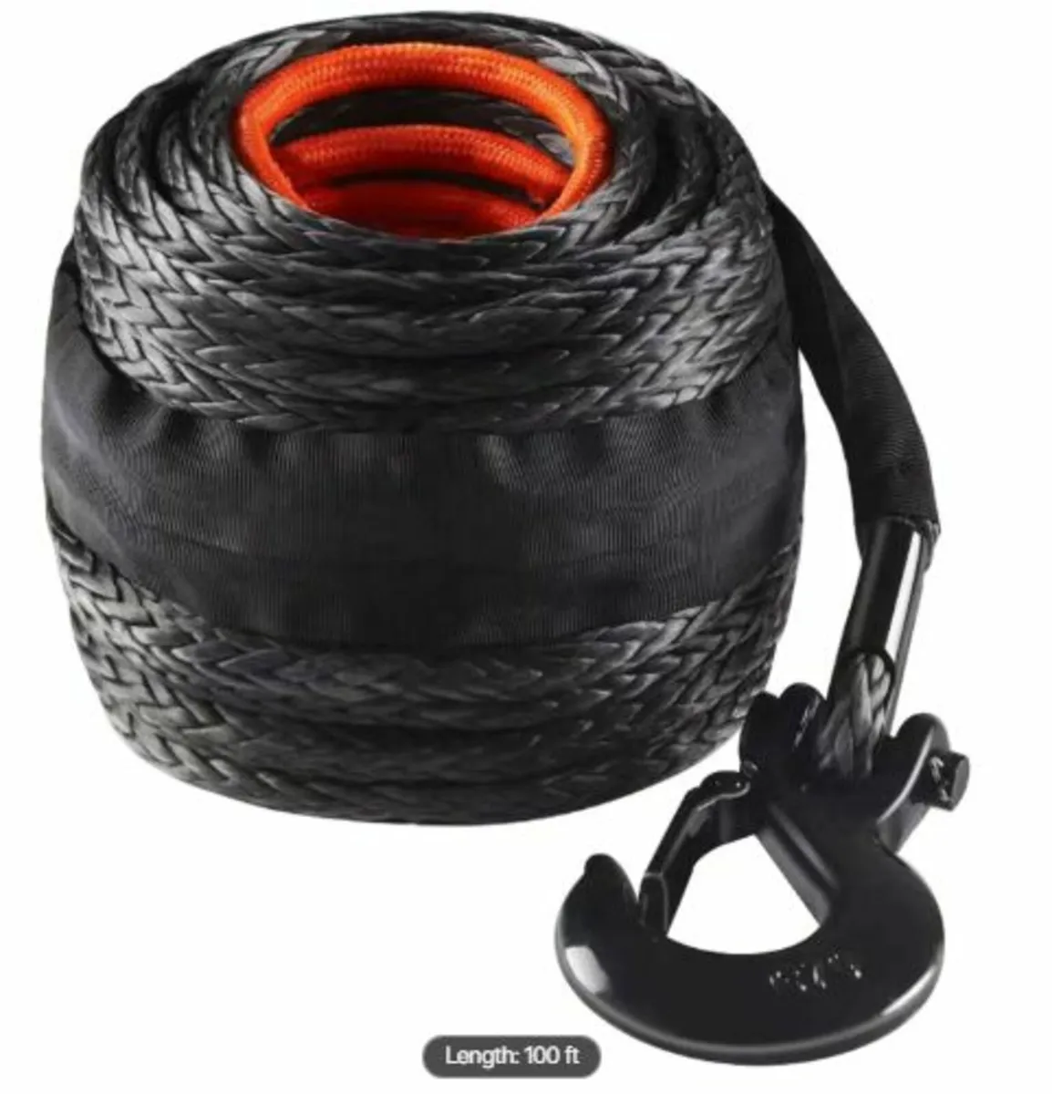 Synthetic Winch Rope, 9.5 mm x 30.48 m 12,020 kg - Image 1