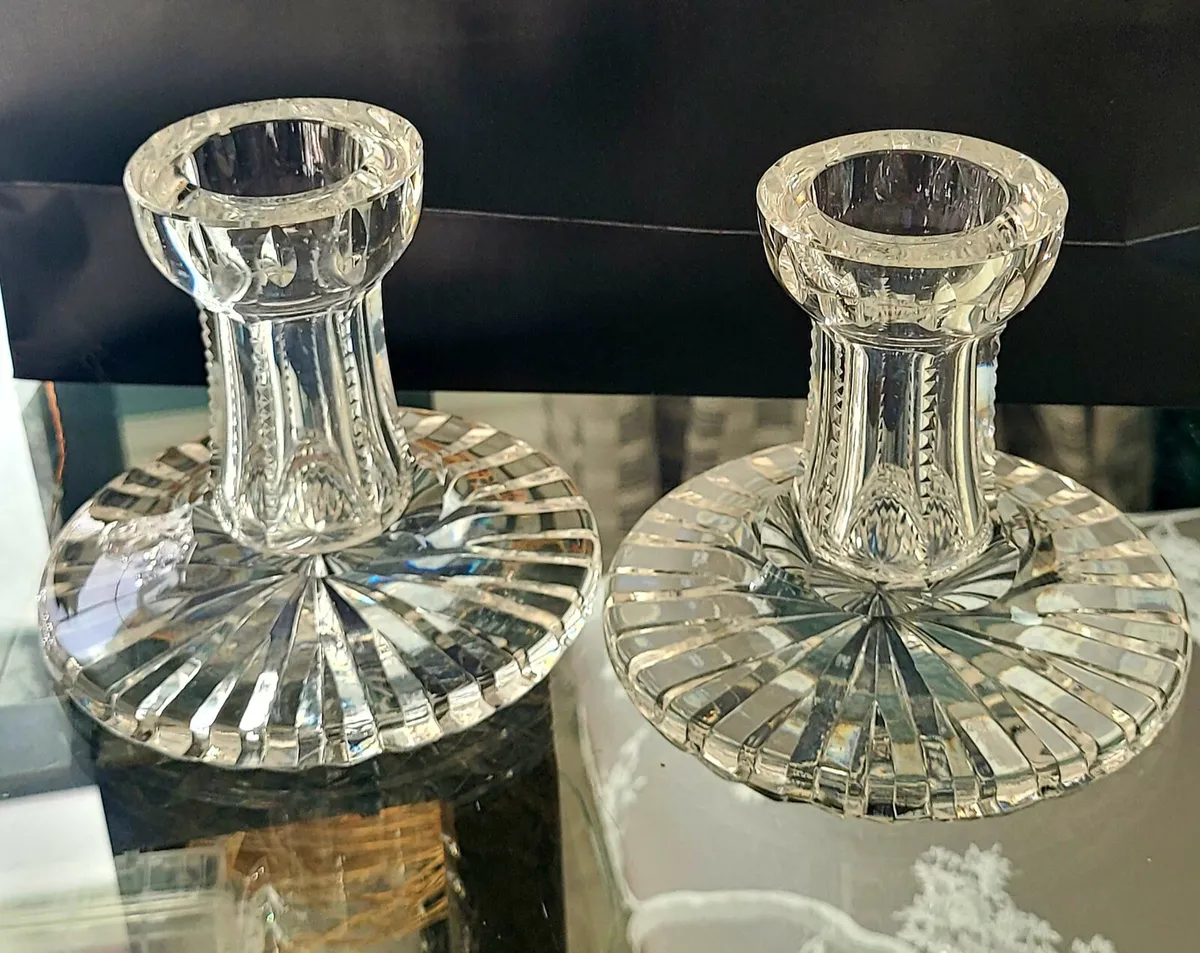 Waterford Crystal Pair of Candlesticks - Image 1