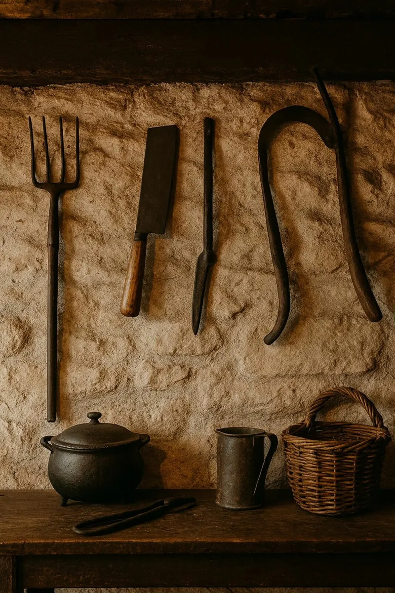 antique vintage CHOPPING AXE cottage pub tools - Image 1