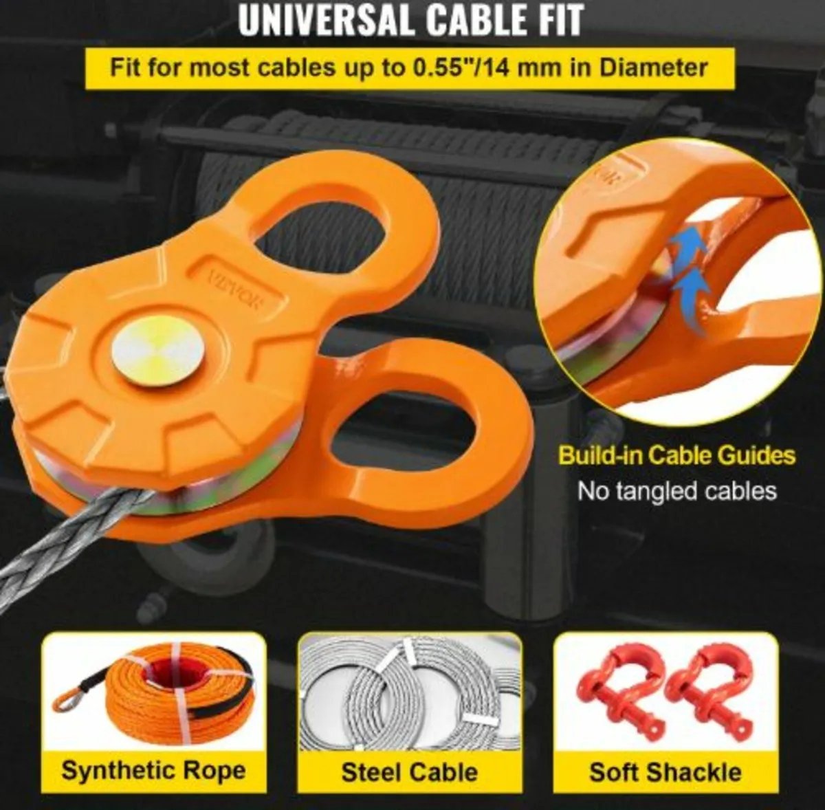 Snatch Block, 11T/25,000 LBS Working Load Limit, - Image 4
