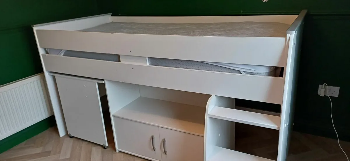 Mid sleeper bed with desk - Image 2