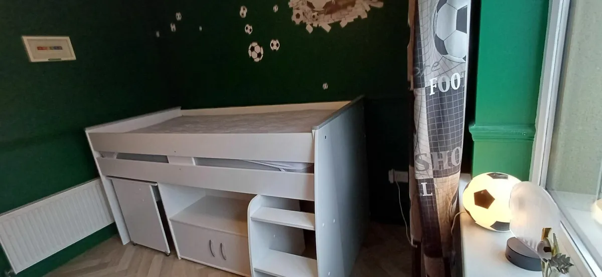 Mid sleeper bed with desk - Image 3