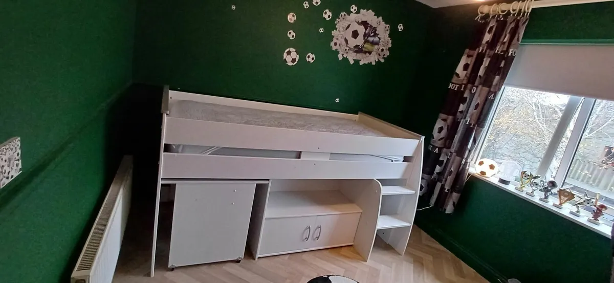 Mid sleeper bed with desk - Image 4