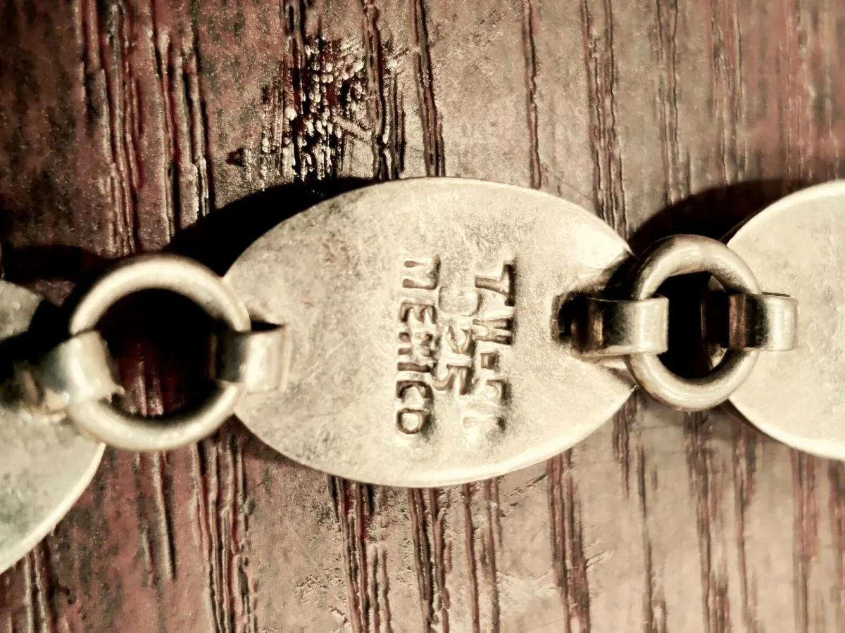 CHUNKY OVAL LAPIS 925 Silver Heavy Unisex Bracelet - Image 4