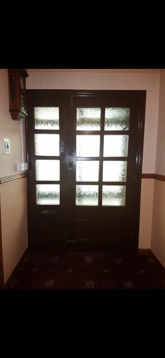 Teak external door and side glass - Image 1