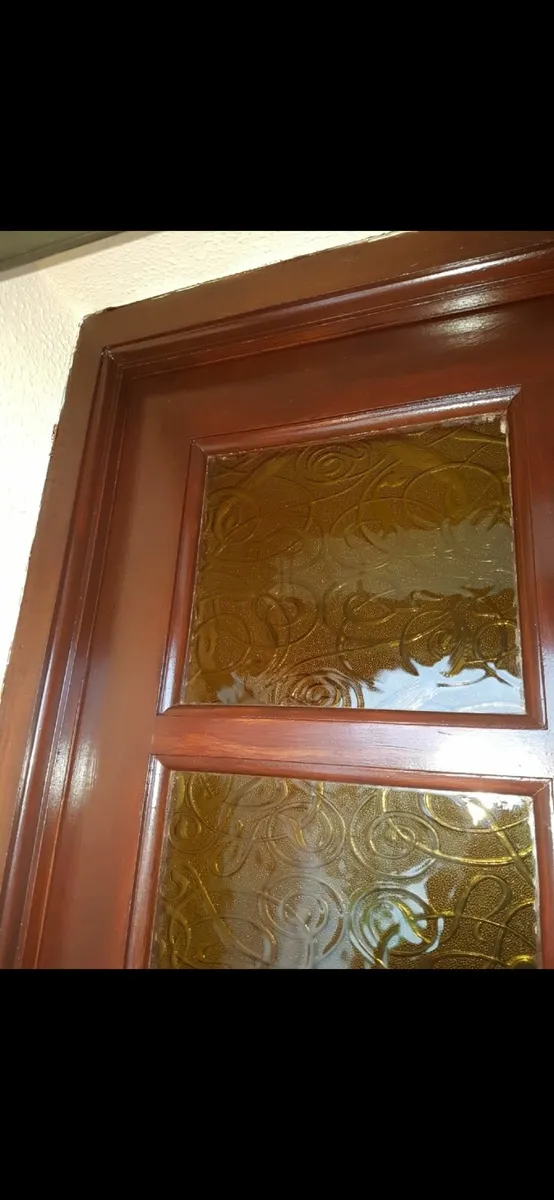 Teak external door and side glass - Image 2