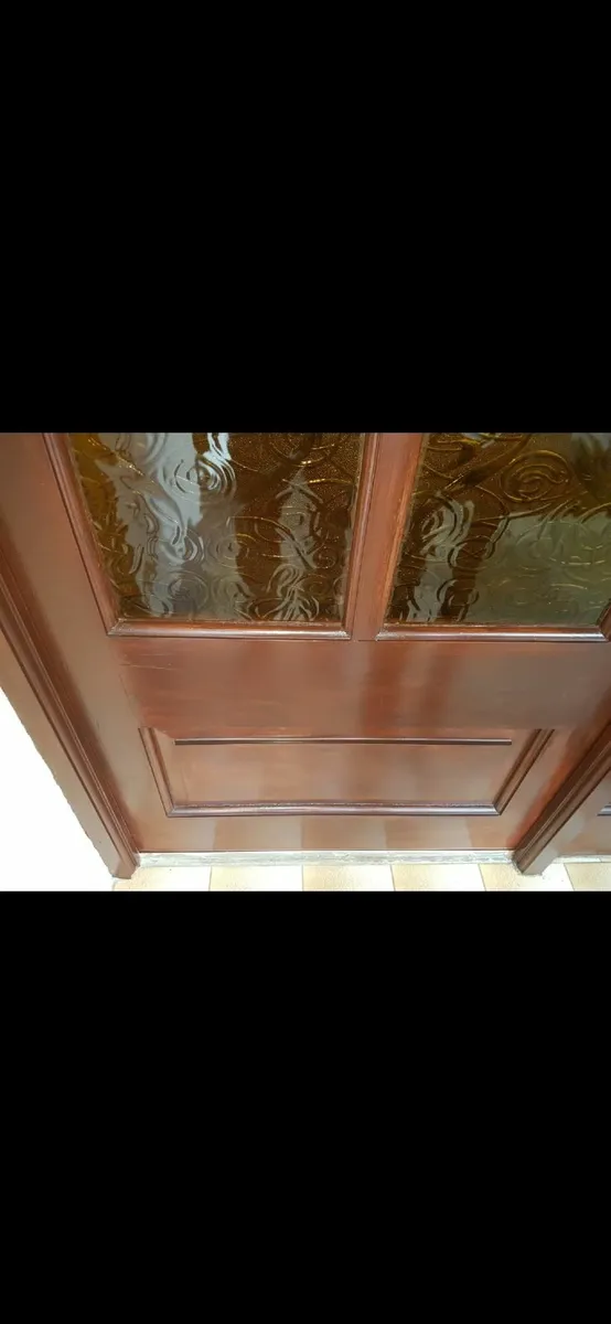 Teak external door and side glass - Image 4
