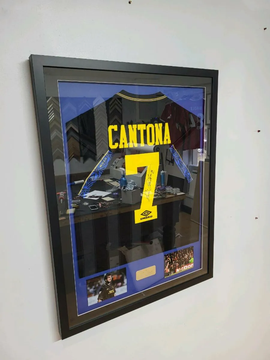 Eric Cantona Framed Signed Man Utd Shirts - Image 2