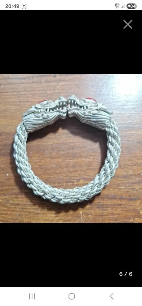 silver bracelet dragon - Image 1