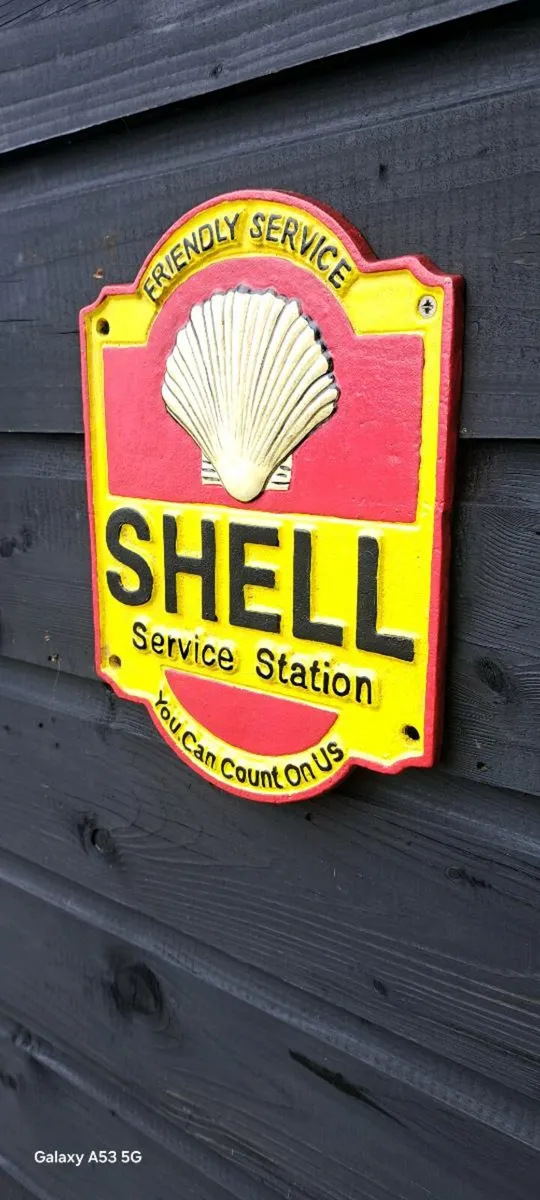 Shell cast iron sign - Image 2