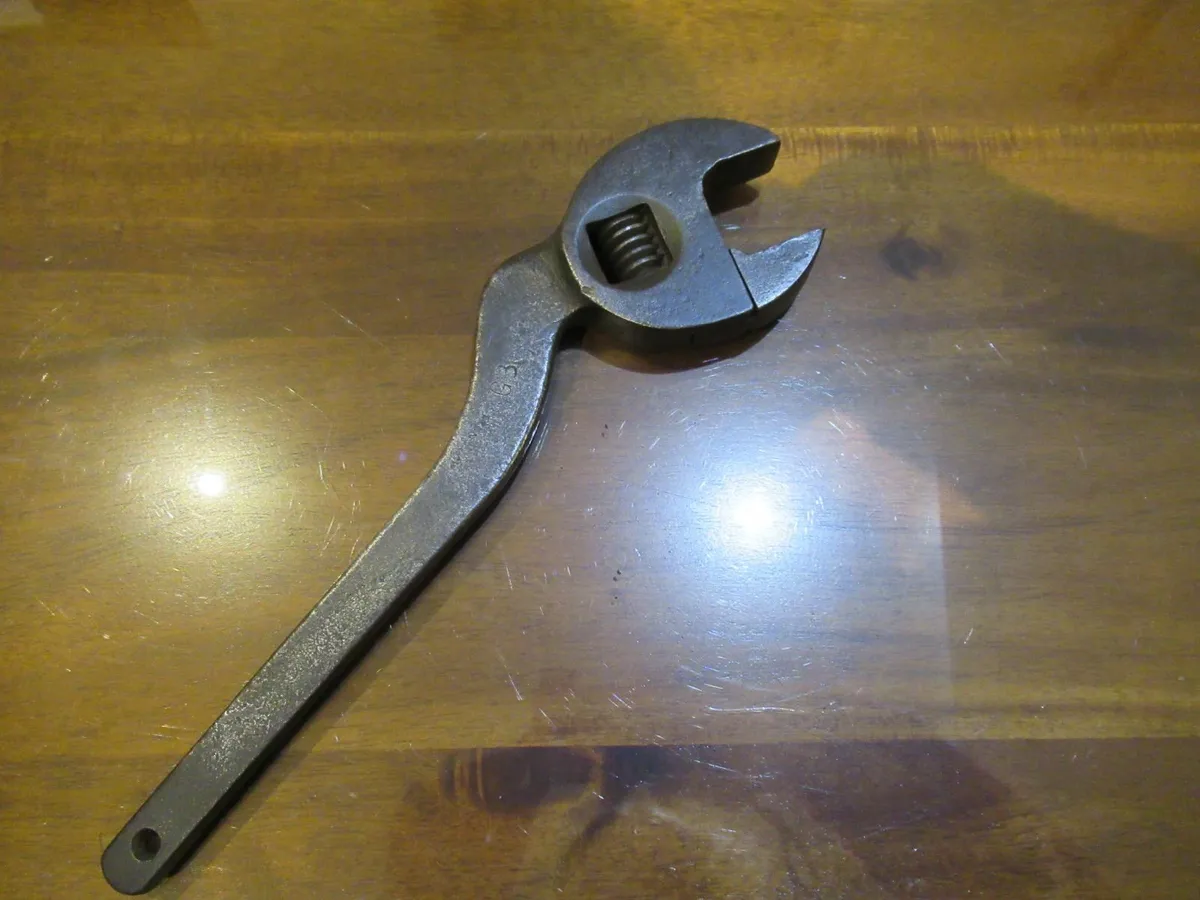 antique vintage TOOLS CRANKING WRENCH garage pub - Image 4
