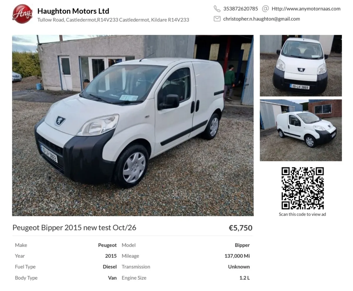 Peugeot Bipper 2015 new test Oct/26 - Image 1