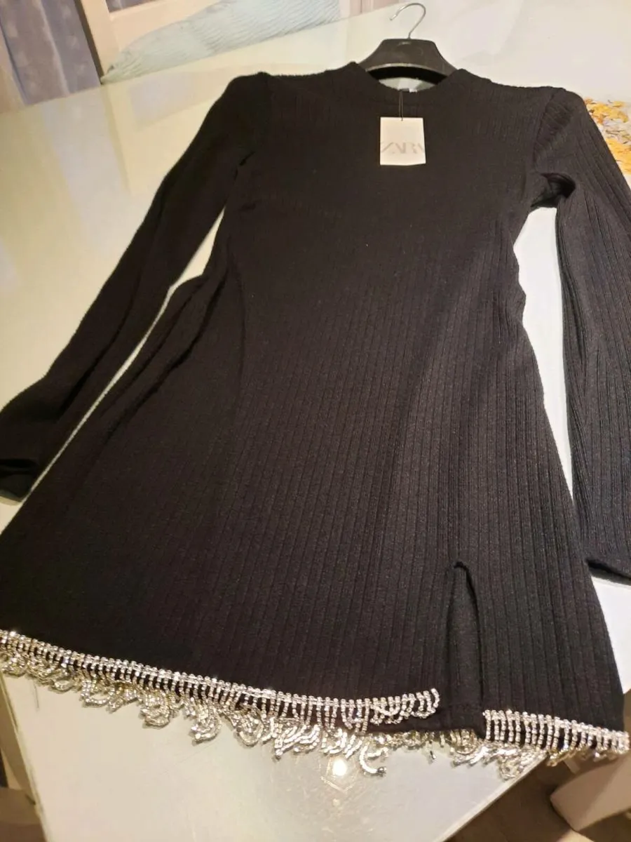 Black Occasion Sequence Dress - Image 1