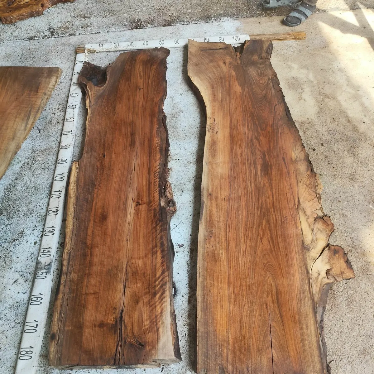 Century Old Turkish Olive Wood & Black Walnut slab - Image 2