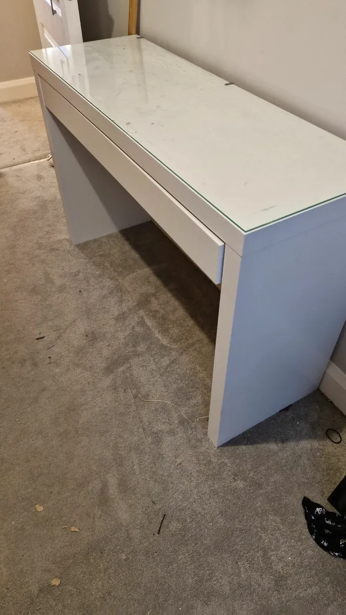 White dressing table with drawer - Image 3