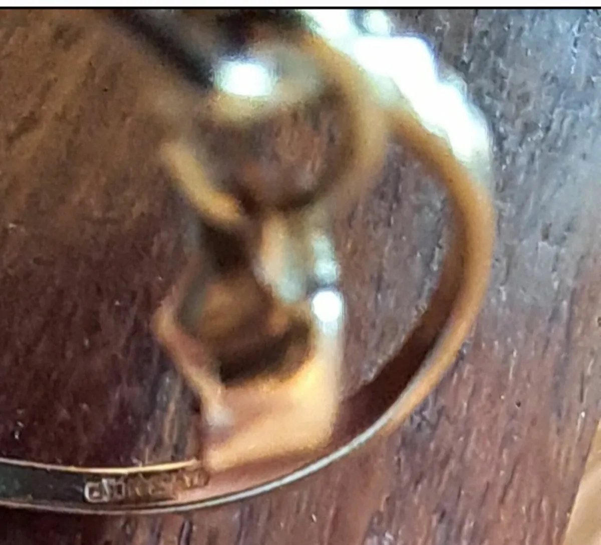 9ct Gold Wishbone Ring, Size N - Image 2