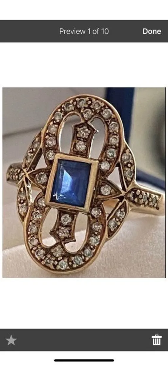 Sapphire Diamond Ring - Image 1