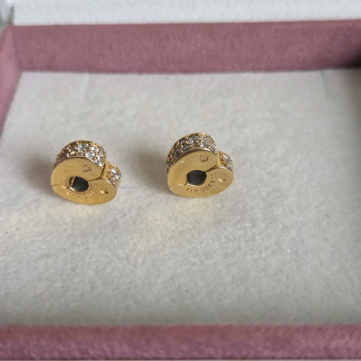 Pandora charm clips heart yellow gold - Image 2