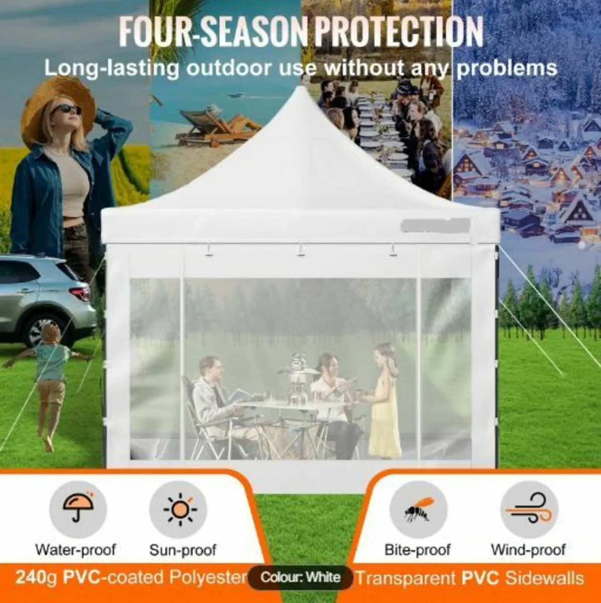 304.8 x 304.8 cm Pop Up Canopy Tent - Image 3