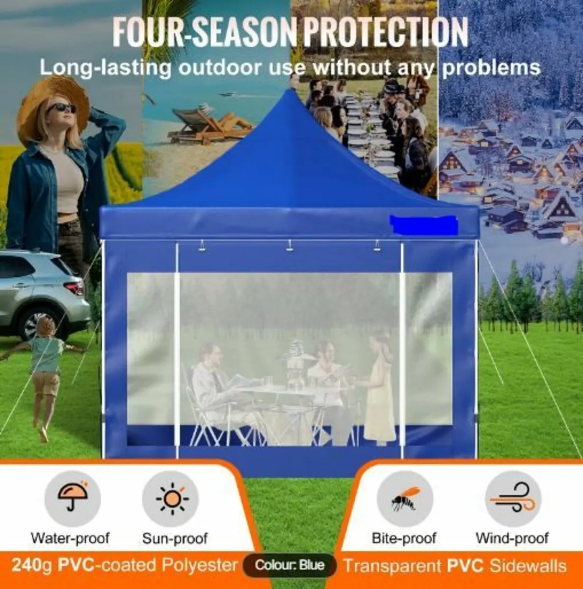 304.8 x 304.8 cm Pop Up Canopy Tent, Outdoor - Image 3