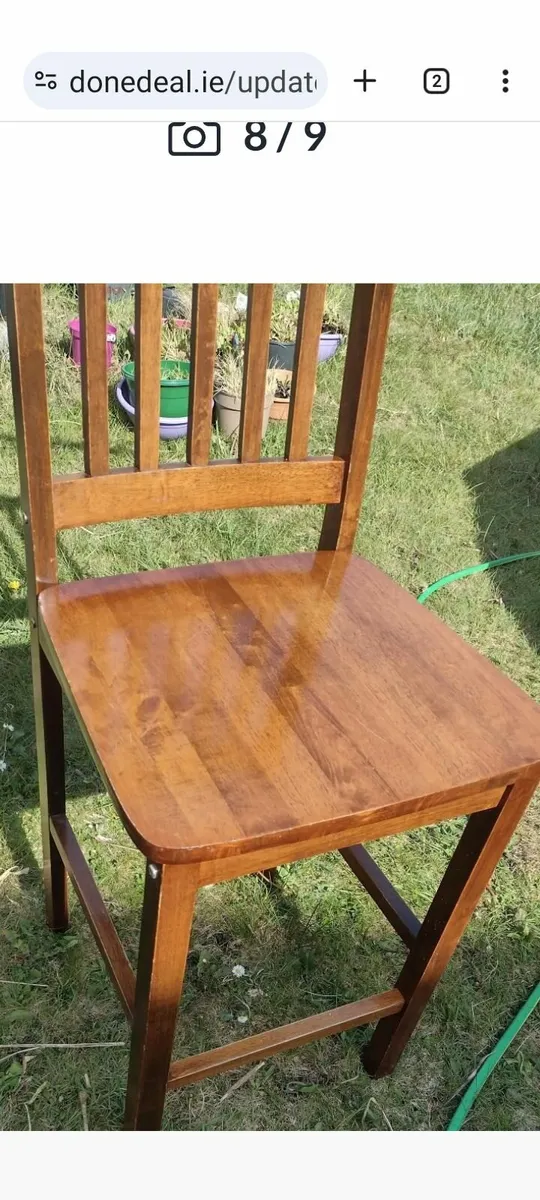 Beautiful solid wood bar stool - Image 2