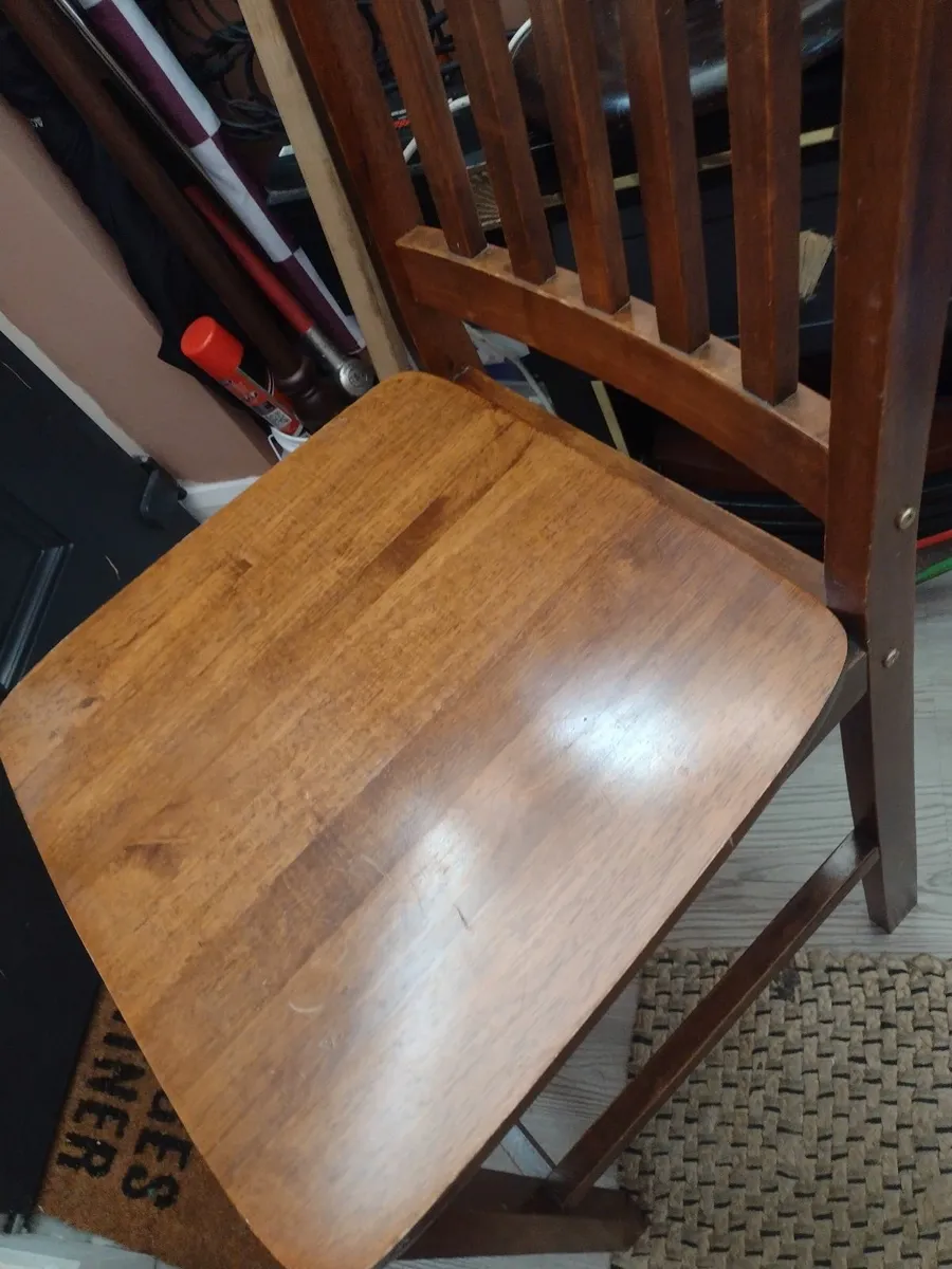 Beautiful solid wood bar stool - Image 4