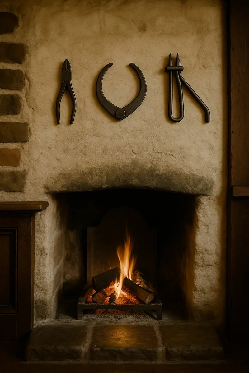 antique vintage BLACKSMITH TOOLS cottage horse pub - Image 1