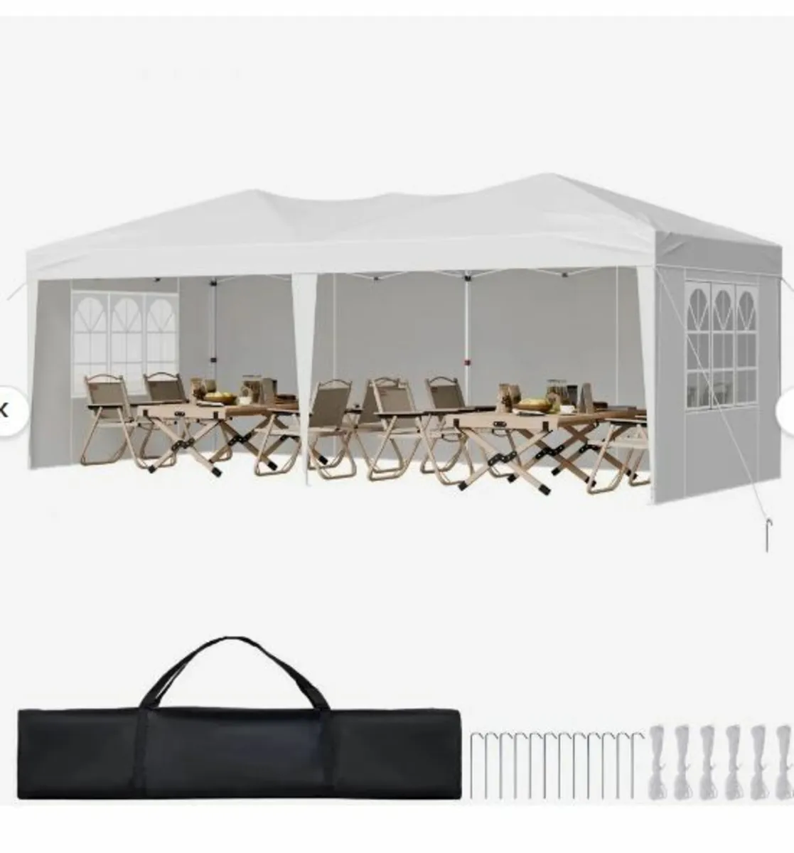 Pop Up Canopy, 5.9 x 2.96 m Instant - Image 1
