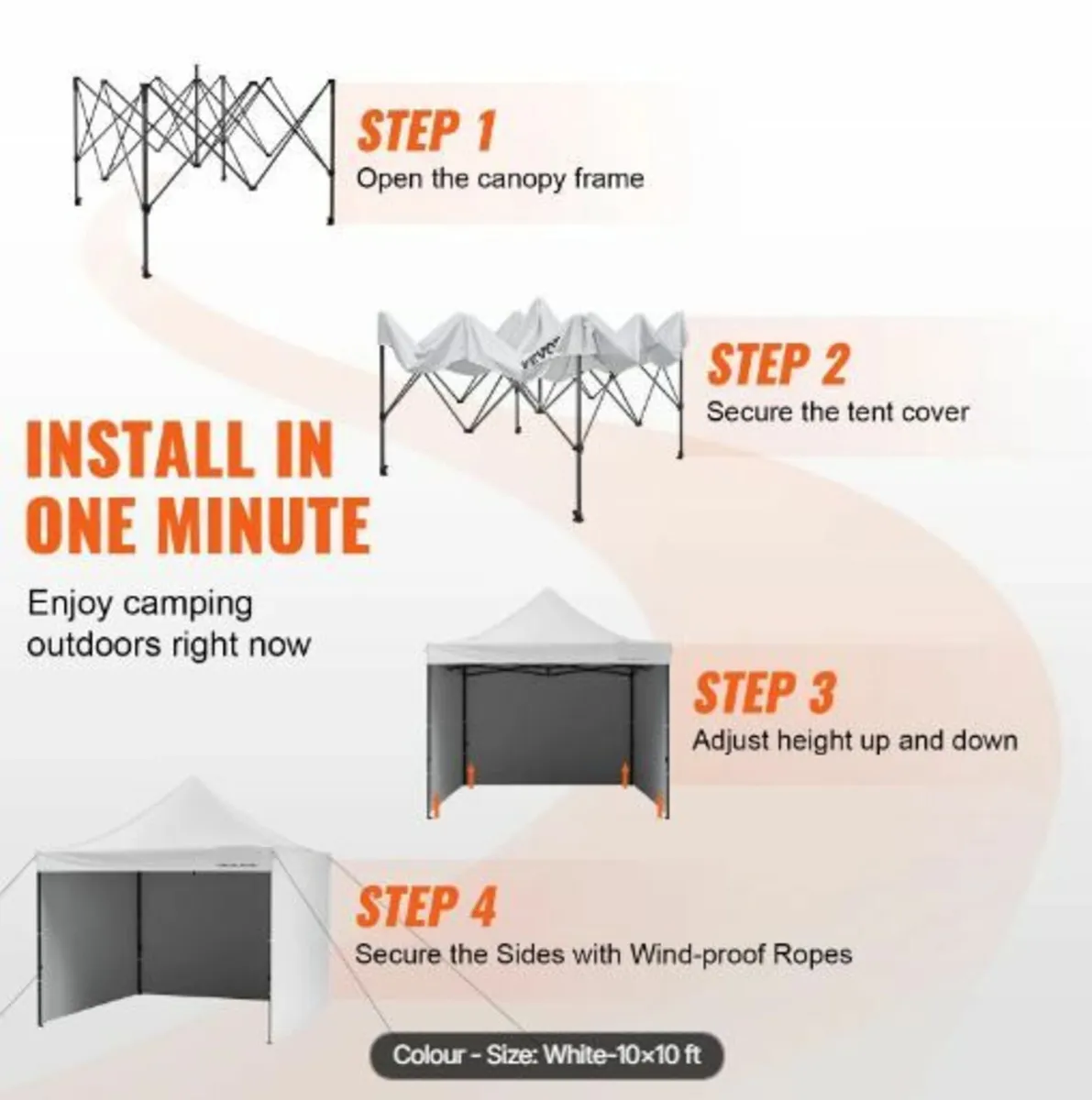 Pop Up Canopy Tent Outdoor Gazebo Tent - Image 4