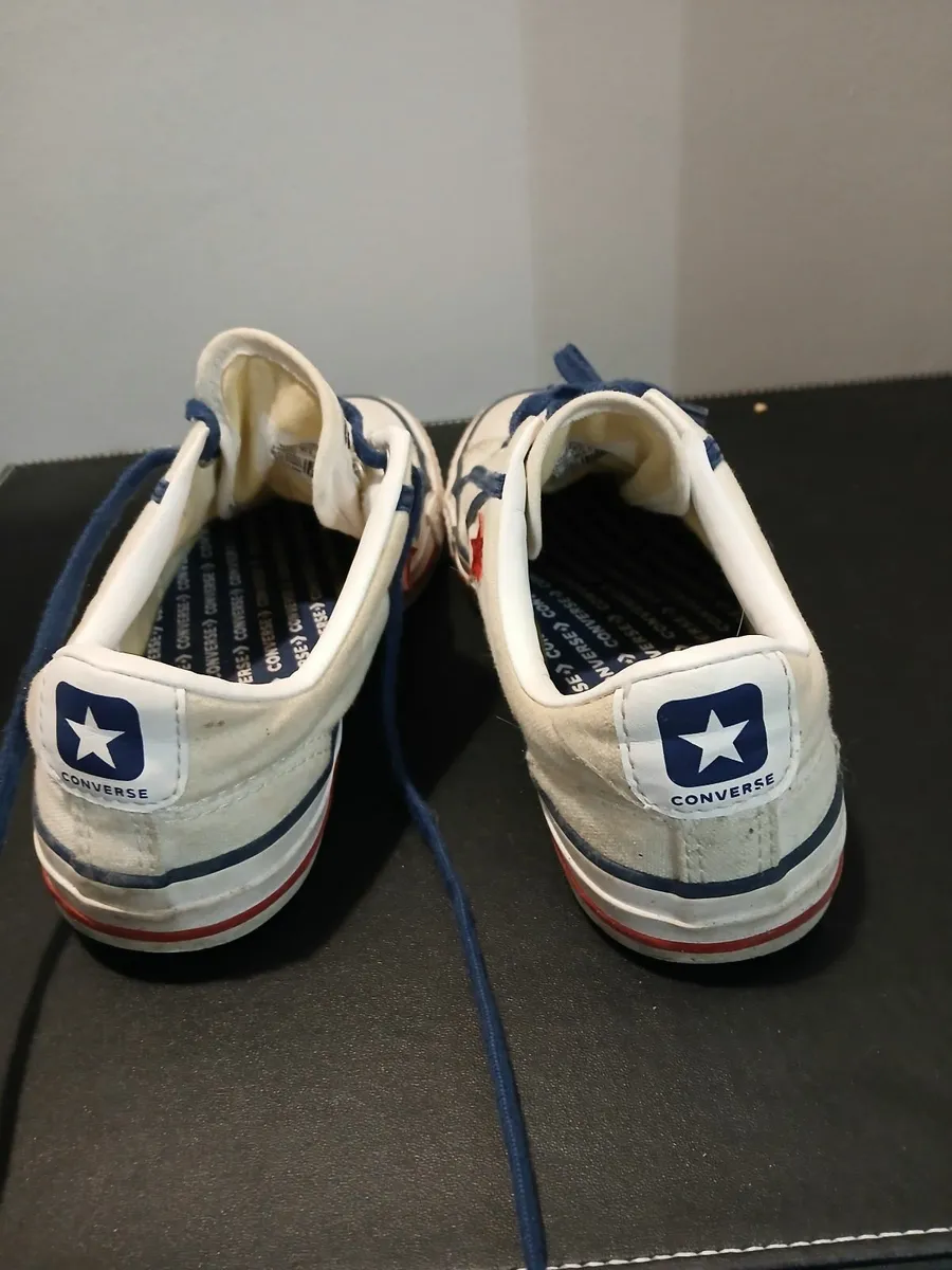 White Converse deck shoes