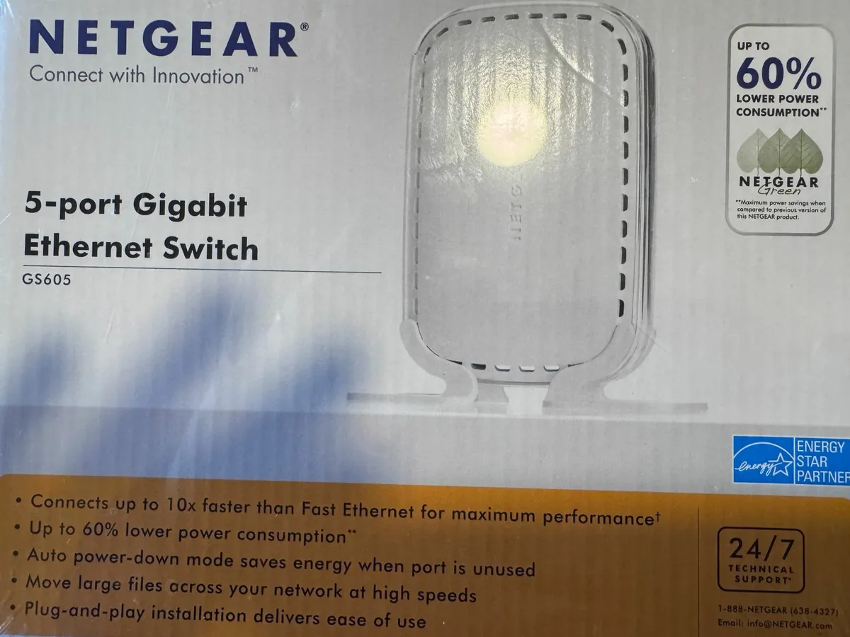 Netgear 5-port GB ethernet switch (in orig. box)