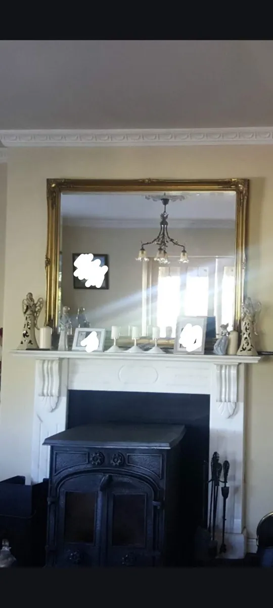 WHITE MARBLE FIREPLACE
