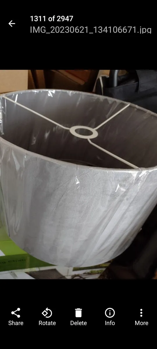 Brand new grey velvet lamp or ceiling shade - Image 3