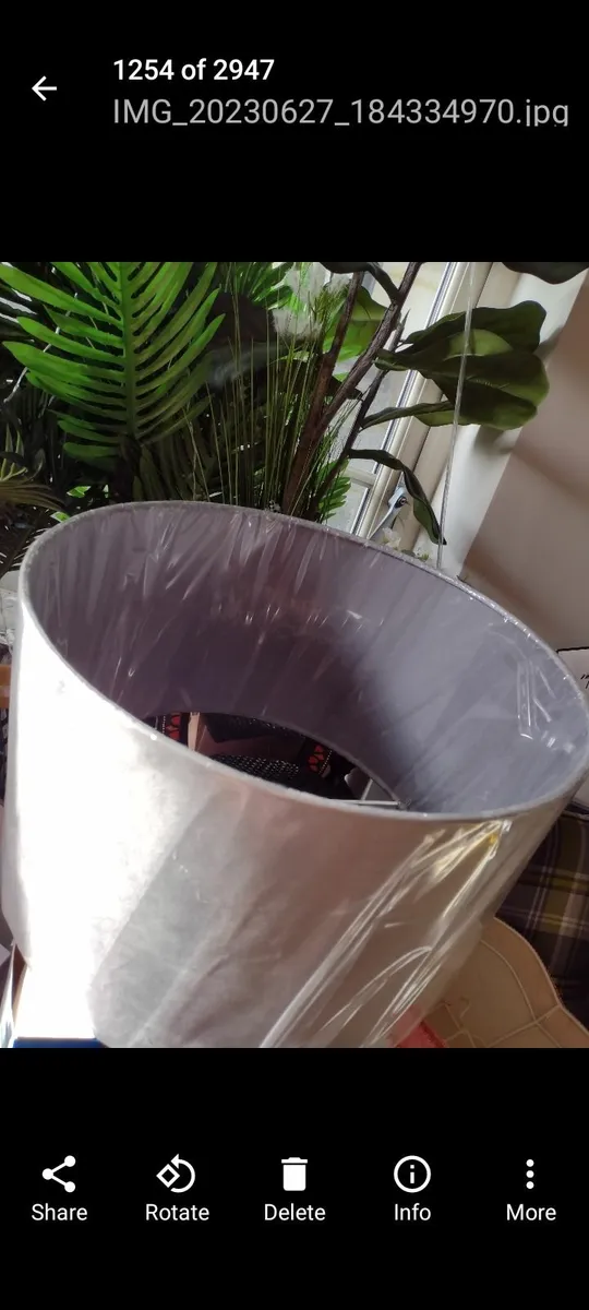 Brand new grey velvet lamp or ceiling shade - Image 2