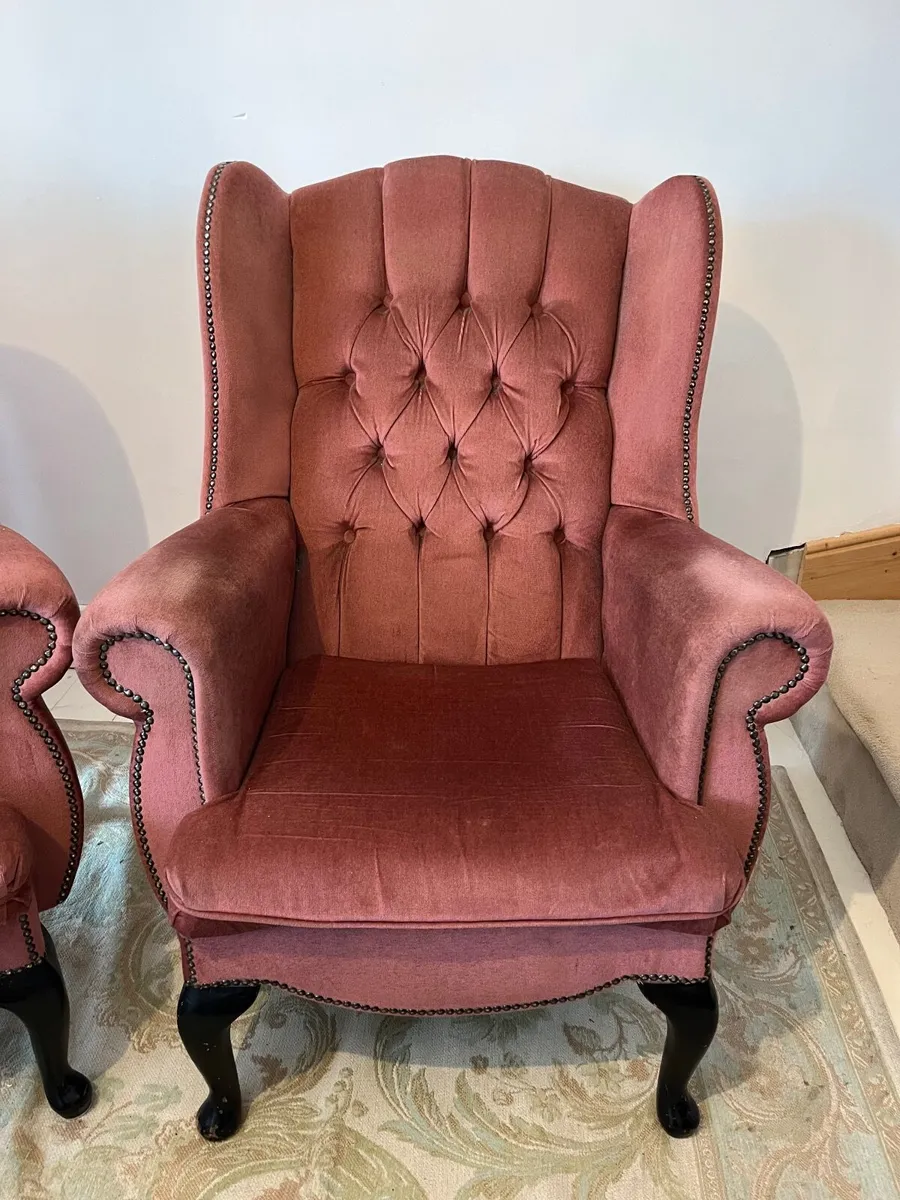 2 Button-back  armchairs - Image 3