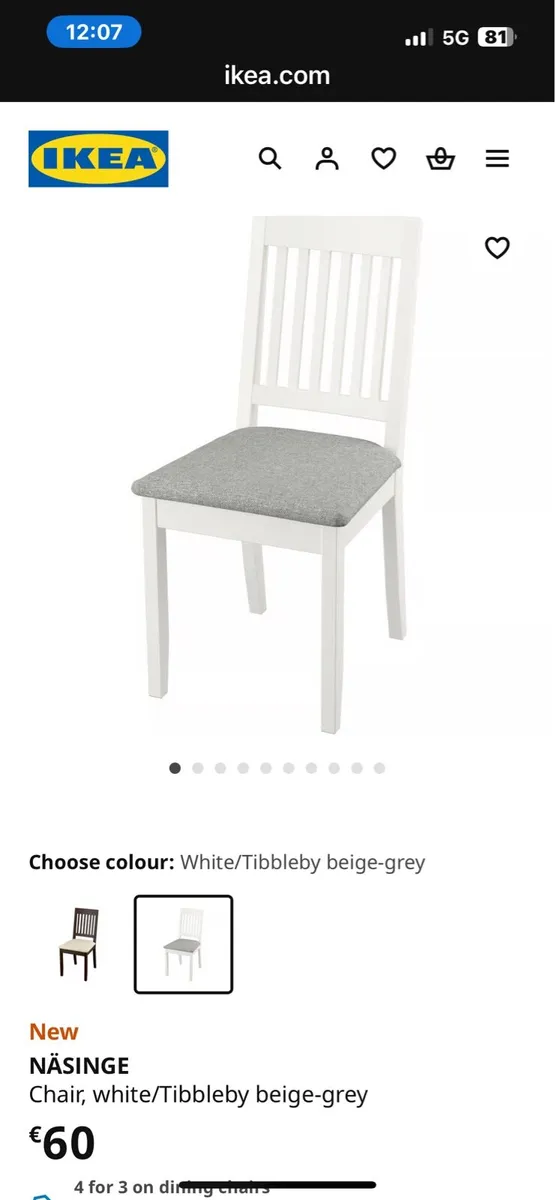 White Table & 2 Chairs - Image 2