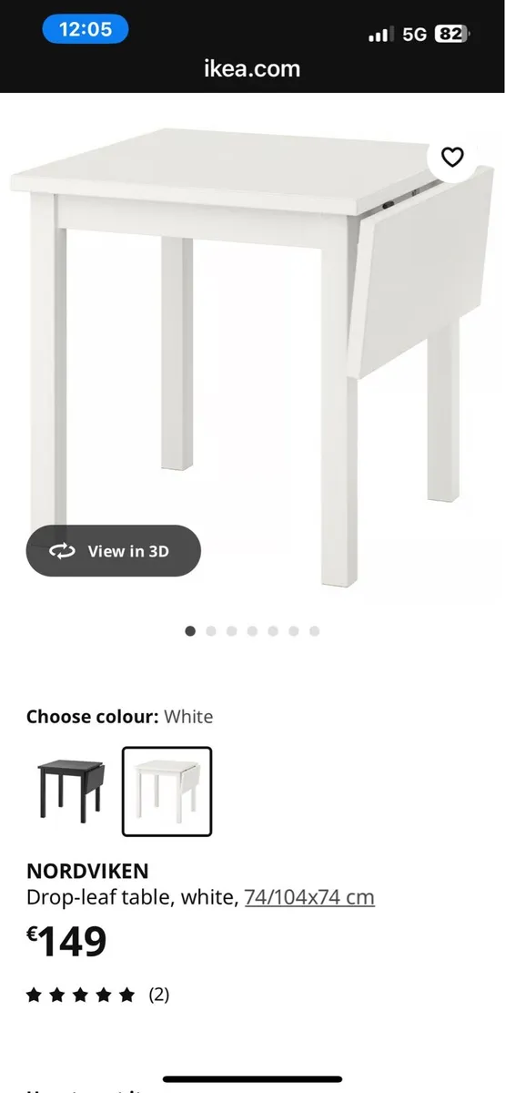 White Table & 2 Chairs - Image 3