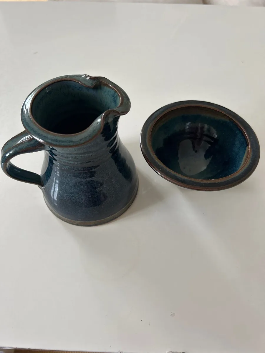 Louis Mulcahy Pottery Jug and Sugar bowl - Image 2