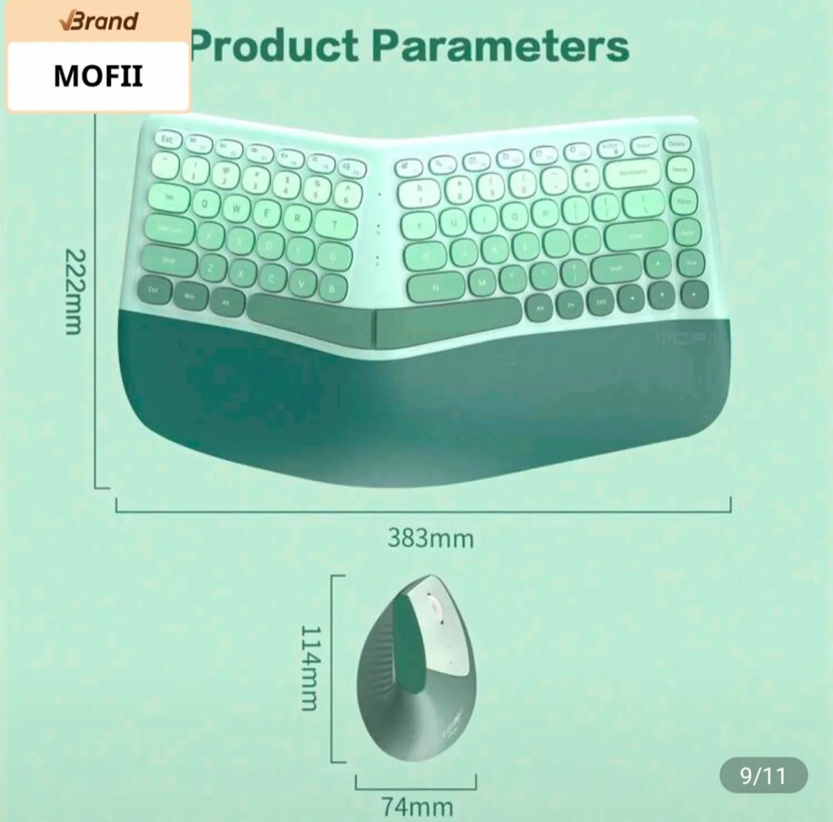 MOFII Ergonomic keyboard - Image 1