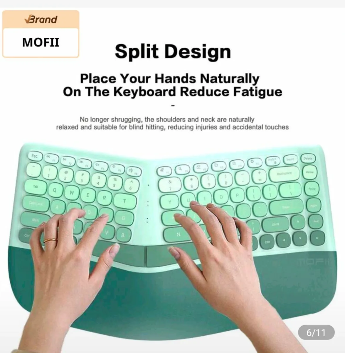 MOFII Ergonomic keyboard - Image 2