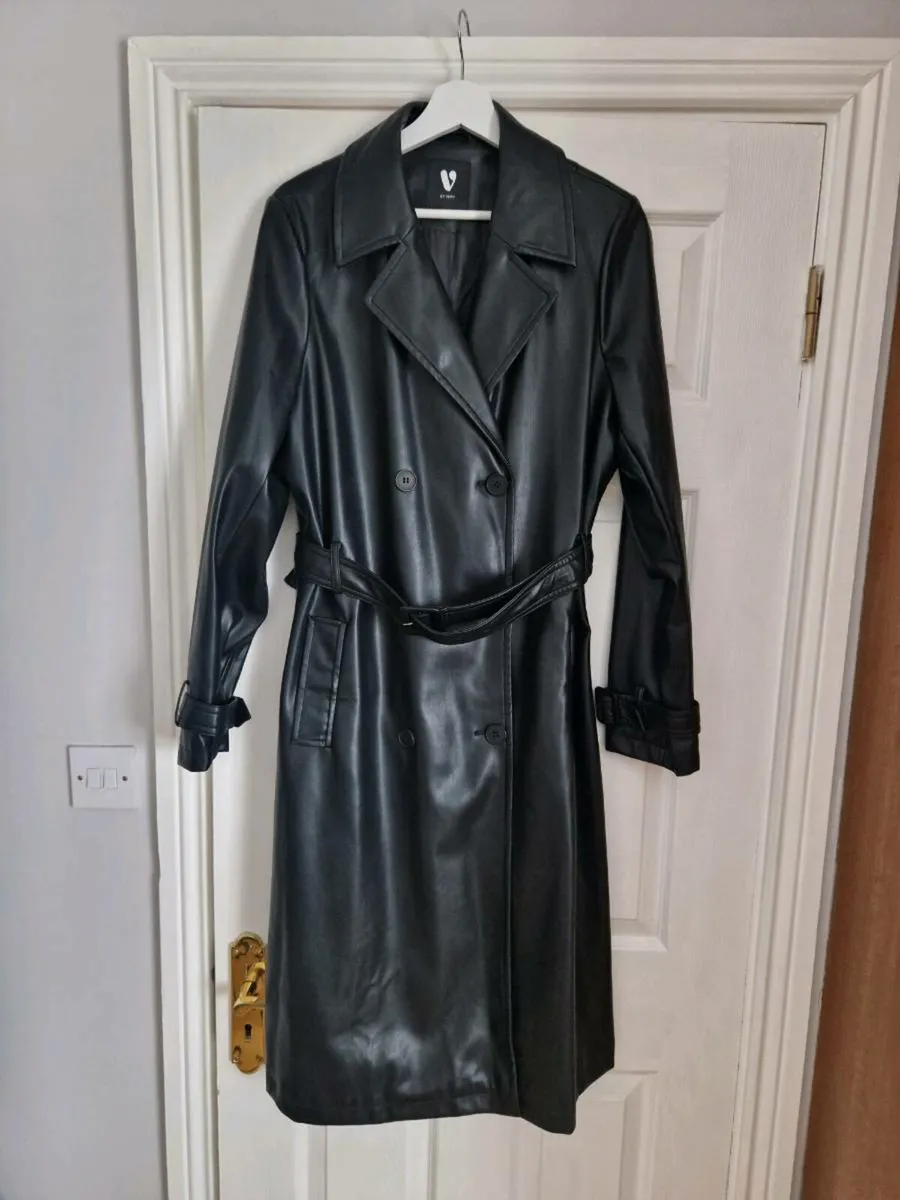 Very Leather look Trench Coat - Image 1