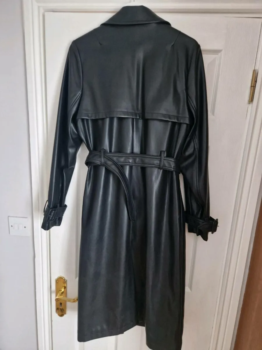 Very Leather look Trench Coat - Image 2