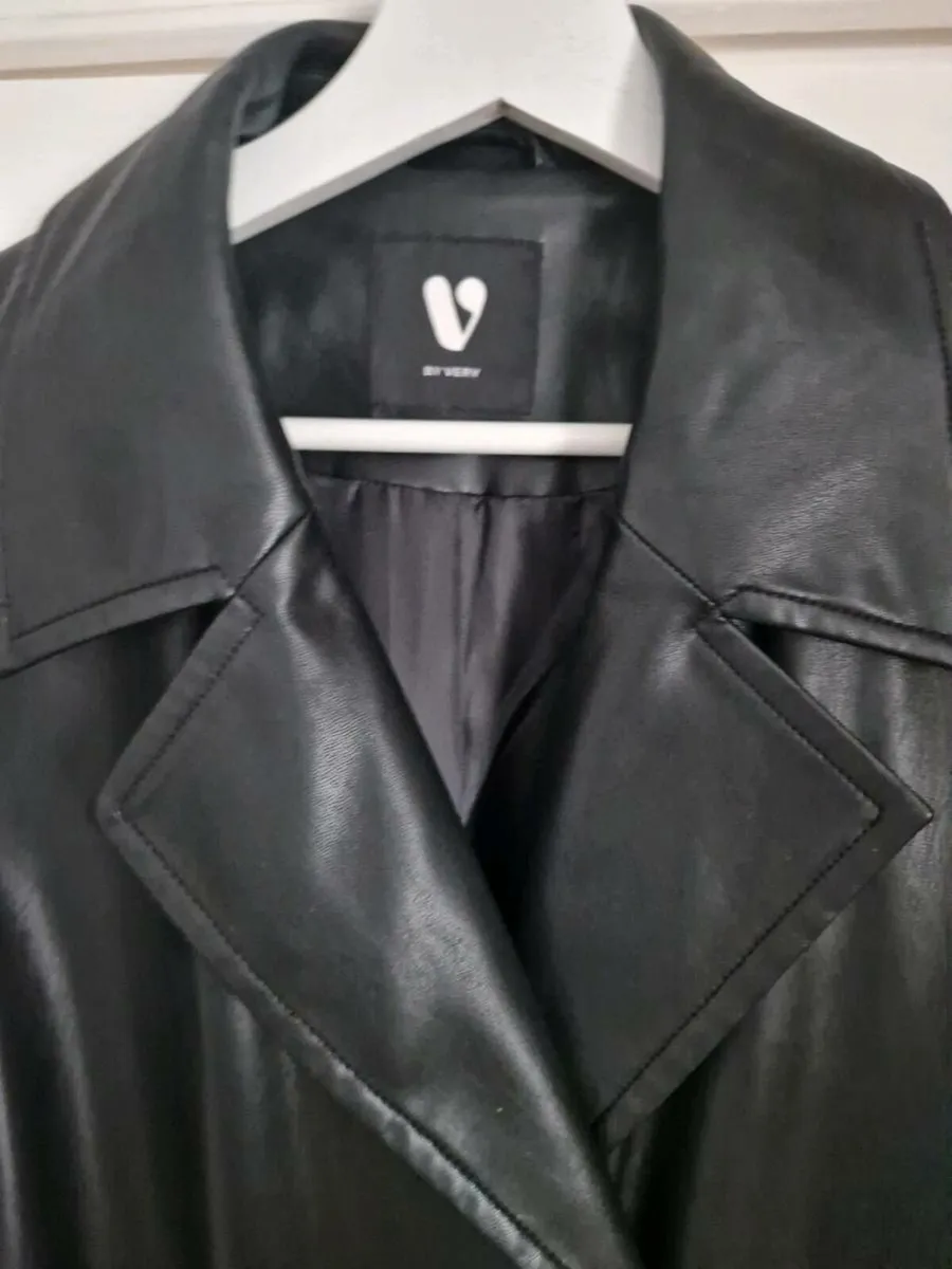 Very Leather look Trench Coat - Image 3