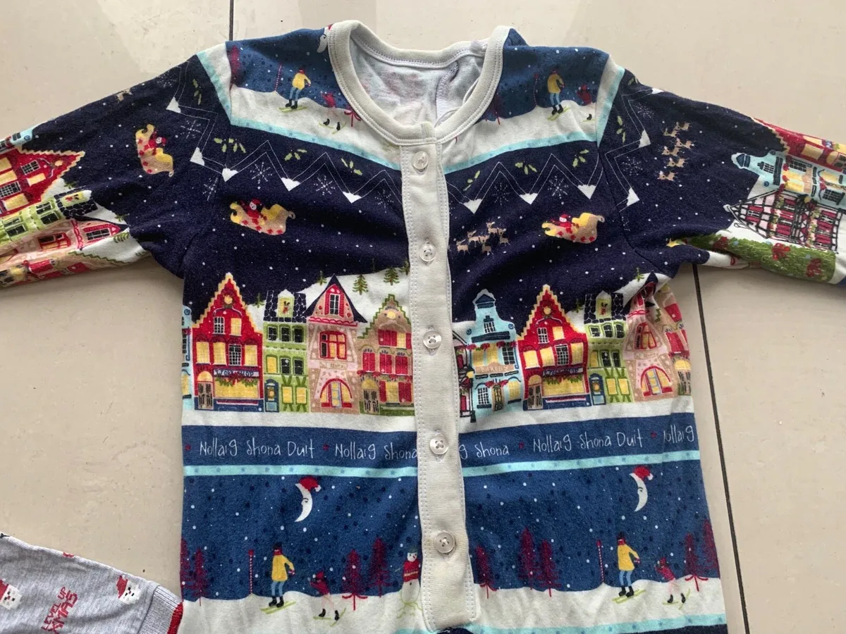 Christmas ‘all in one’ pyjamas, polo shirt & socks - Image 3