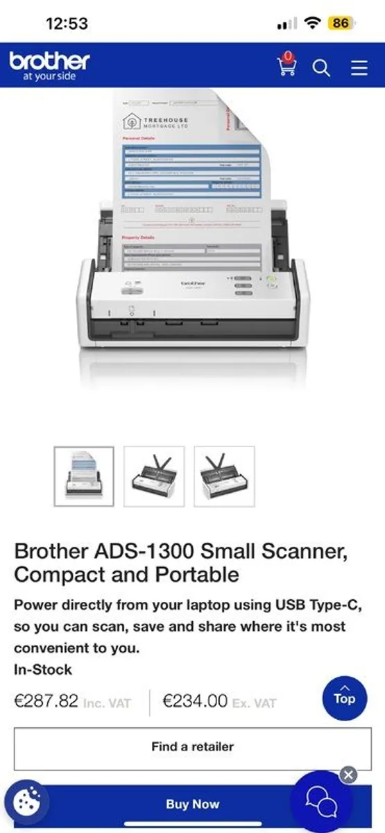 brother ADS-1300 document scanner - Image 3