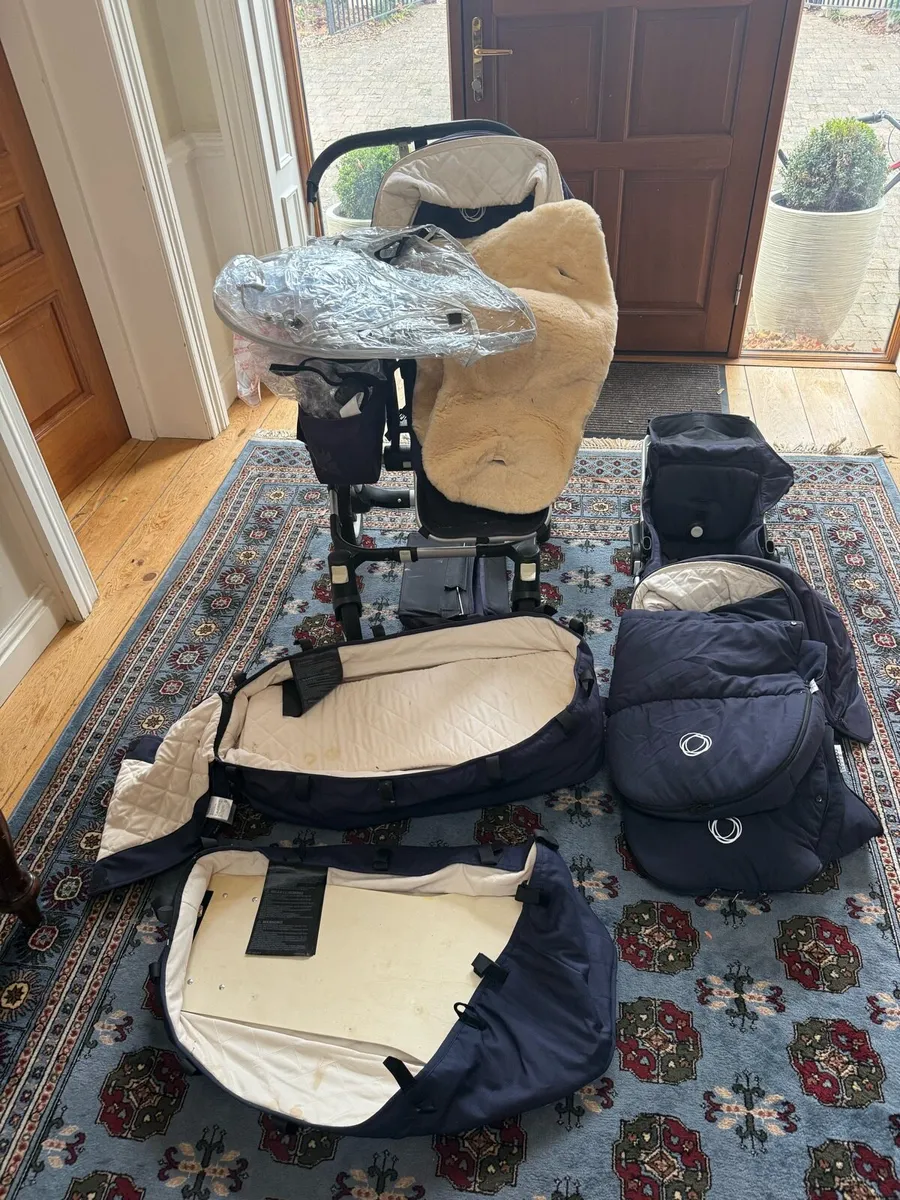 Bugaboo donkey twin buggy navy - Image 3