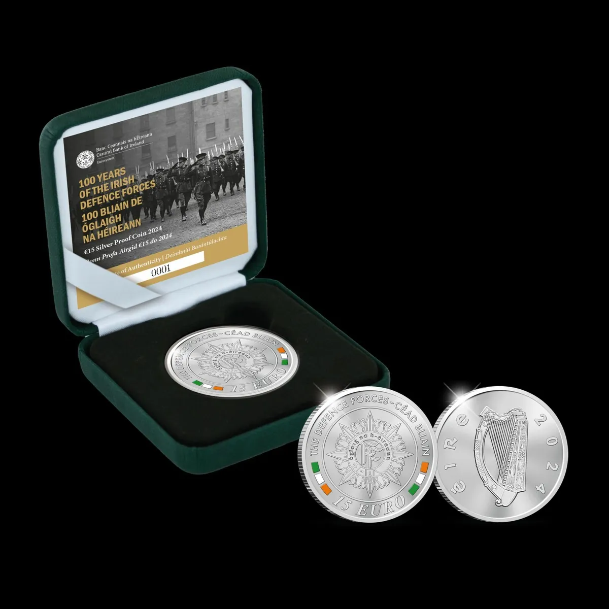 Ireland 2024 Silver Proof €15 The Defence Forces - Image 2