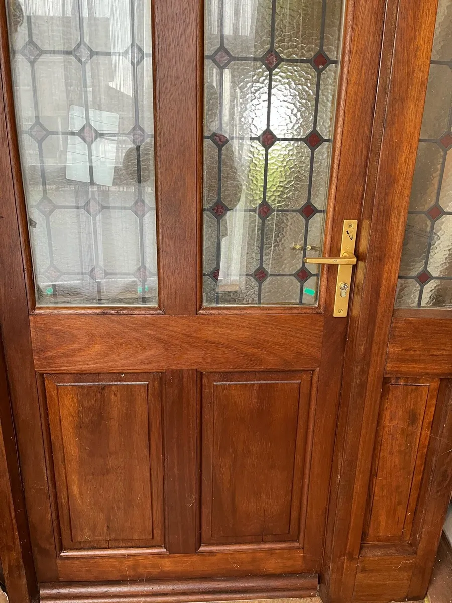1. New Teak Front Door with frame - Image 1